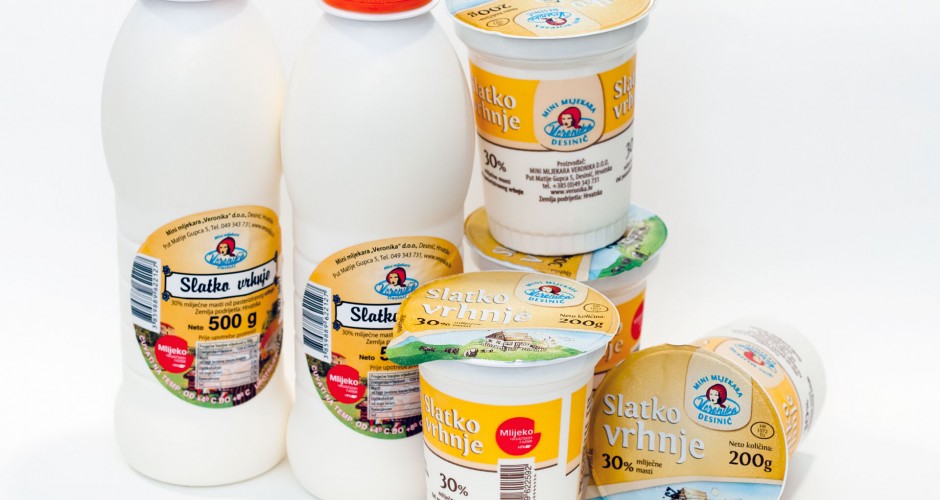 Ista kvaliteta u novom ruhu - Slatko vrhnje Mini mljekara Veronika